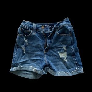 Hollister High Waisted Denim Distressed Shorts